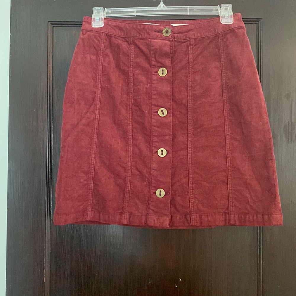 Anthropologie pilcro and the letterpress corduroy skirt